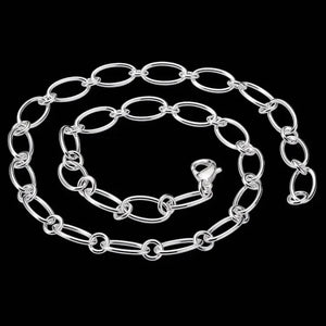 925 Sterling Silver Charm Necklace for Women Men