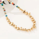 Colorful Stone Beaded Choker Necklace High Charm Collier Gift
