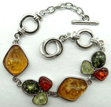 Modernist Teardrop Golden Amber Bracelet