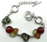 Modernist Teardrop Golden Amber Bracelet