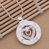 Silver plated jewelry chains necklace pendant