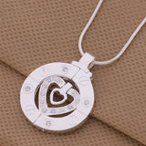 Silver plated jewelry chains necklace pendant