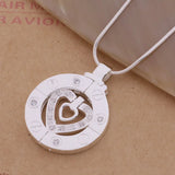 Silver plated jewelry chains necklace pendant