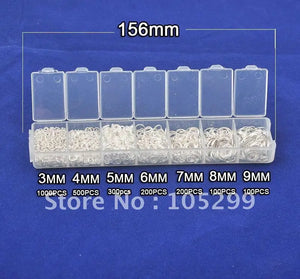 2400pcs 925 Sterling Silver Components 925 Jewelry Findings Jump Rings