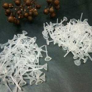 5mm Clear Plastic Earring Studs Pins DIY Jewelry Findings