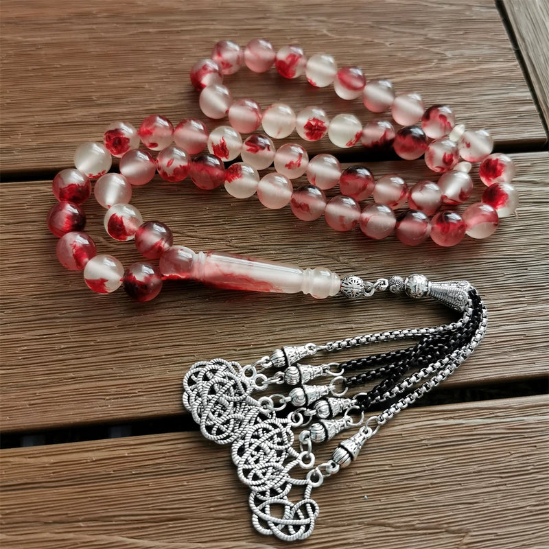 Muslim Necklace Round 10mm Glow in Dark Prayer Beads Islamic Tasbih