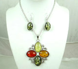 Modernist Golden Amber Necklace