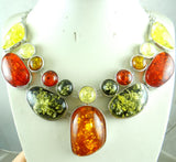 Modernist Teardrop Ambers Necklace