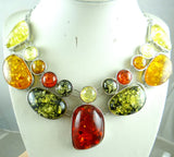 Modernist Teardrop Ambers Necklace