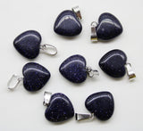 Heart Shape Pendant Opal/Malachite Agates Charms for DIY Jewelry Making