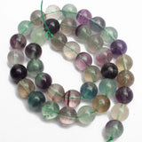 Colorful Fluorite Round Loose Beads 15.5 inches - Pick Size 6.8.10.12 mm