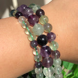 Colorful Fluorite Round Loose Beads 15.5 inches - Pick Size 6.8.10.12 mm