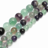 Colorful Fluorite Round Loose Beads 15.5 inches - Pick Size 6.8.10.12 mm