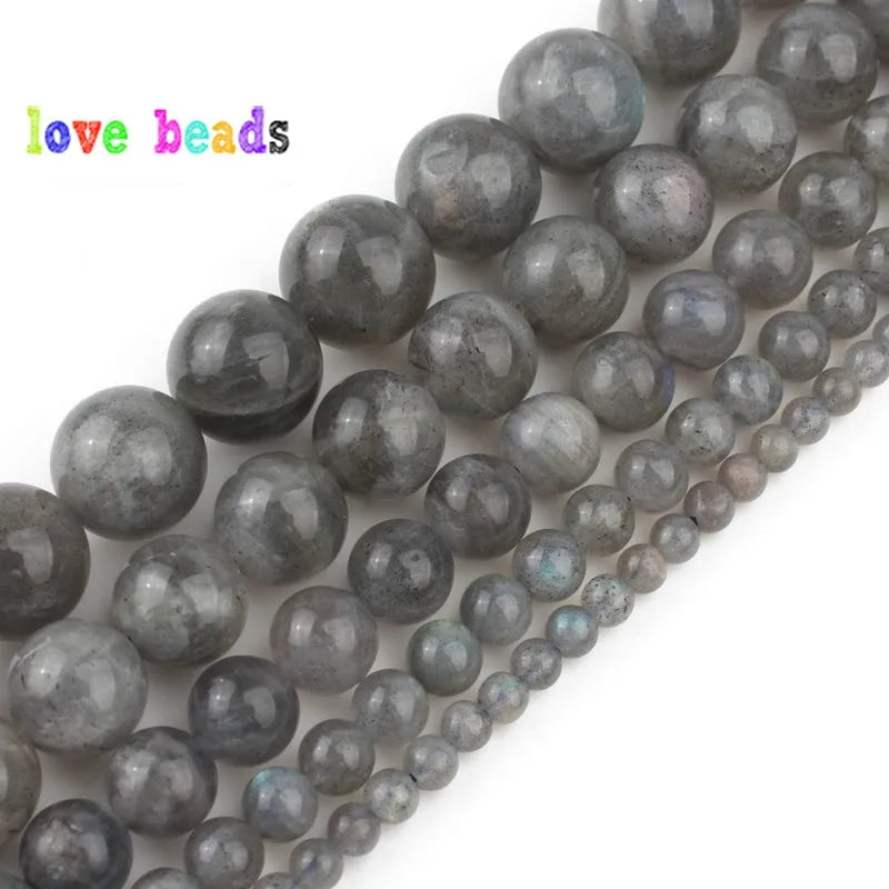 Labradorite Round Loose Beads For Jewelry Making 15.5inch/strand