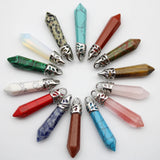 Rose Quartz Crystal Pillar Charms for Jewelry Making 15pcs