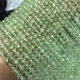 Faceted Prehnite Rondelle Beads 3X5mm 38-40cm
