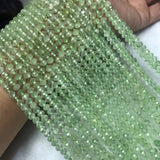 Faceted Prehnite Rondelle Beads 3X5mm 38-40cm