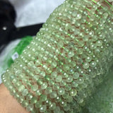 Faceted Prehnite Rondelle Beads 3X5mm 38-40cm