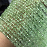 Faceted Prehnite Rondelle Beads 3X5mm 38-40cm