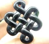 Chinese Green Stone Hand-Carved Amulet Pendant for DIY Jewelry Making