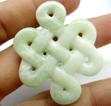 Green Stone Hand-Carved Amulet Pendant for DIY Jewelry Making