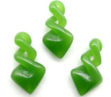 Green Agate Square Lucky Beads Pendant for DIY Jewelry Making