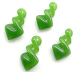 Green Agate Square Lucky Beads Pendant for DIY Jewelry Making