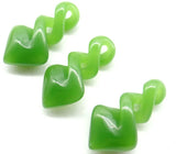 Green Agate Square Lucky Beads Pendant for DIY Jewelry Making
