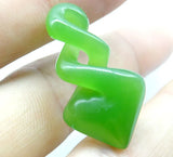 Green Agate Square Lucky Beads Pendant for DIY Jewelry Making
