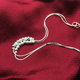 Silver Plated Two Line Ball Beads Anklet for Women Girl