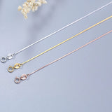 925 Silver Basic Chain Necklace 1mm Snake 50cm,55cm,60cm