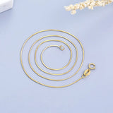 925 Silver Basic Chain Necklace 1mm Snake 50cm,55cm,60cm