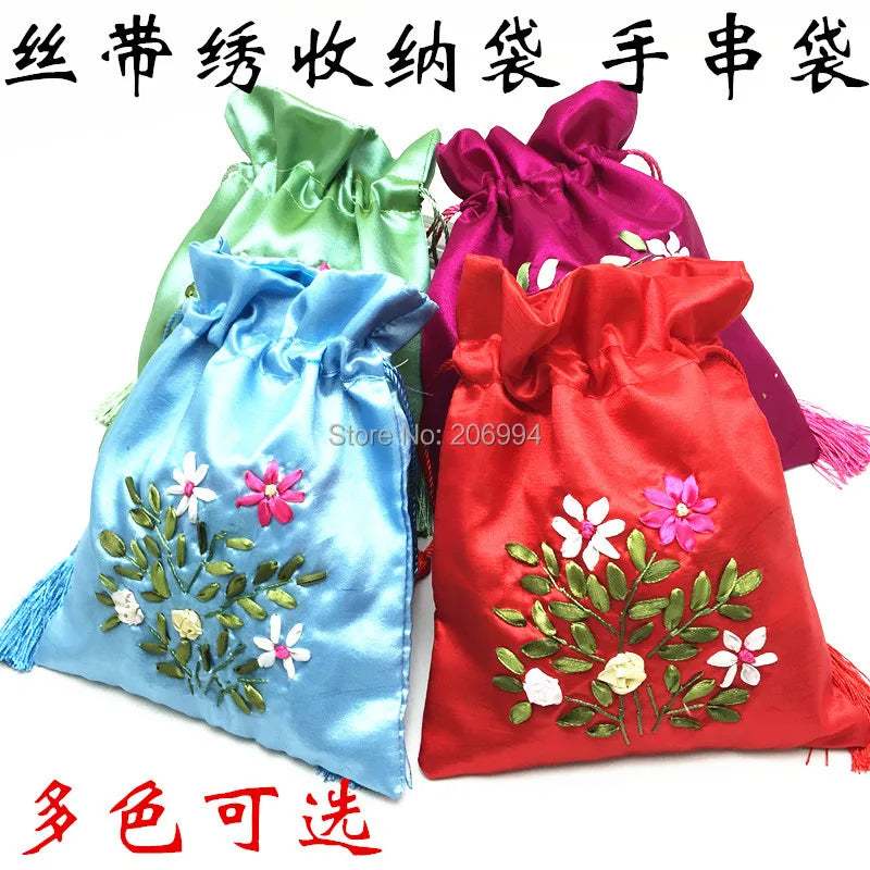 Ribbon Embroidery Receive Bag 2pc/lot