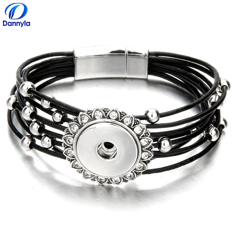 Snap Button DIY Bracelet LSNB88-1