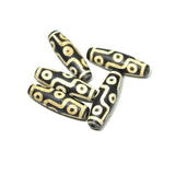Tibet Extreme 9 Eyes DZI Beads Black/White Agate 12*39mm DIY Jewelry