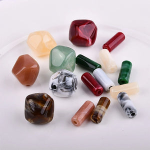 100pcs Resin Irregular Bead Charms for DIY Earring Pendant