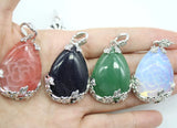 Water Drop Stone Pendant Set for Women Men