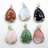 Water Drop Stone Pendant Set for Women Men