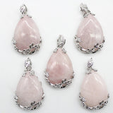 Water Drop Stone Pendant Set for Women Men