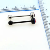 10pcs 14G Bat Acrylic Tongue Ring Surgical Stainless Steel Piercing Barbell