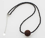 Spinel Round Faceted & Amethyst Carved Chocker Necklace 16.5inch
