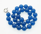 Jade Round 14mm Necklace 17inch Nature Beads