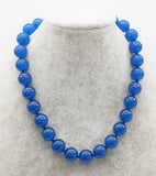 Jade Round 14mm Necklace 17inch Nature Beads