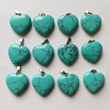 Calaitaite Heart Pendant Necklace 20mm Charm Women Accessories 50Pcs