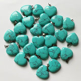 Calaitaite Heart Pendant Necklace 20mm Charm Women Accessories 50Pcs