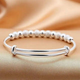 925 Sterling Silver Lucky Beads Bracelets Bangles for Women