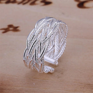Christmas Silver Rings for Women Lady Wedding Pretty Nice Jewelry