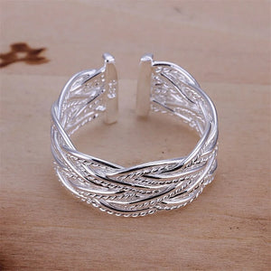 Christmas Silver Rings for Women Lady Wedding Pretty Nice Jewelry