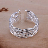 Christmas Silver Rings for Women Lady Wedding Pretty Nice Jewelry