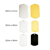 Military Tag Mirror Polished Pendant Stainless Steel Accessories